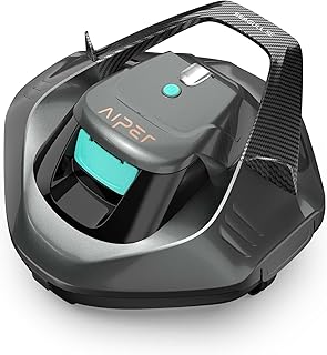 AIPER Cordless Robotic Pool Vacuum, Self-Parking Technology, Portable, Ideal for Above-Ground Flat Pool up to 40 Feet(Renewed)
