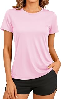 TACVASEN Women's T-Shirt Short Sleeve Outdoor Sport Shirt Quick Dry UV Protection UPF 50+ Tops Quick Dry Summer Running T Shirt