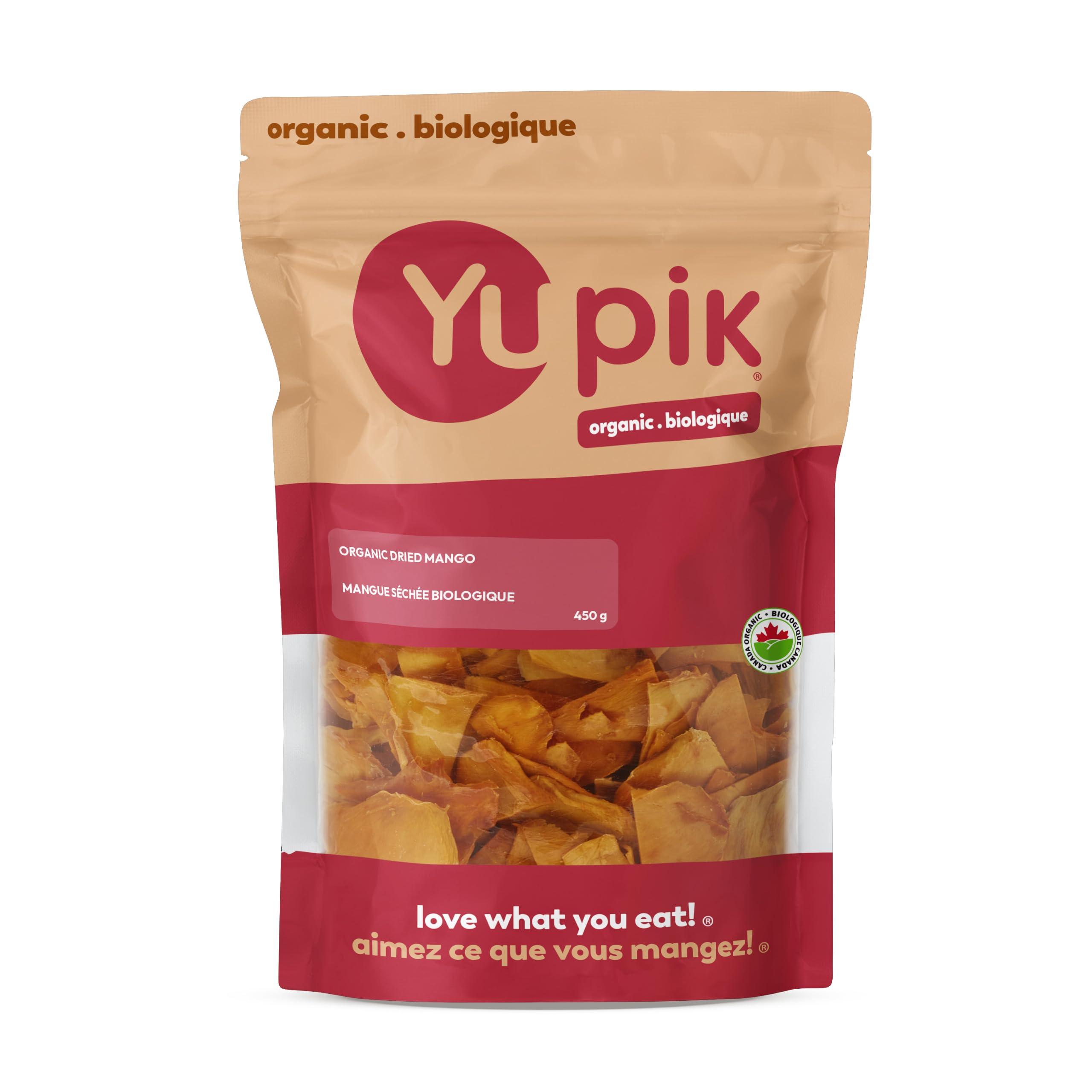 Yupik Organic Dried Mango, Diced, 450 g, Non-GMO, Vegan, Gluten-Free, Kosher, Tr
