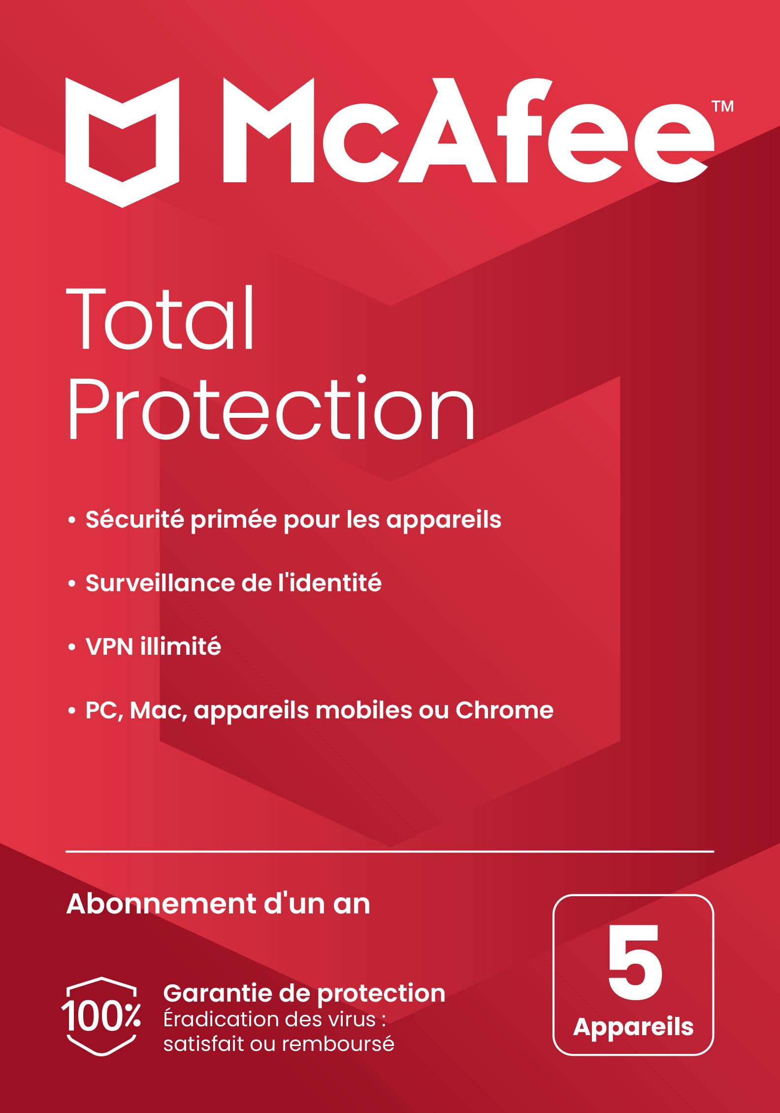 McAfee Total Protection 2023 | 5 Geräte | Virenschutz- und Internetsicherheits-S