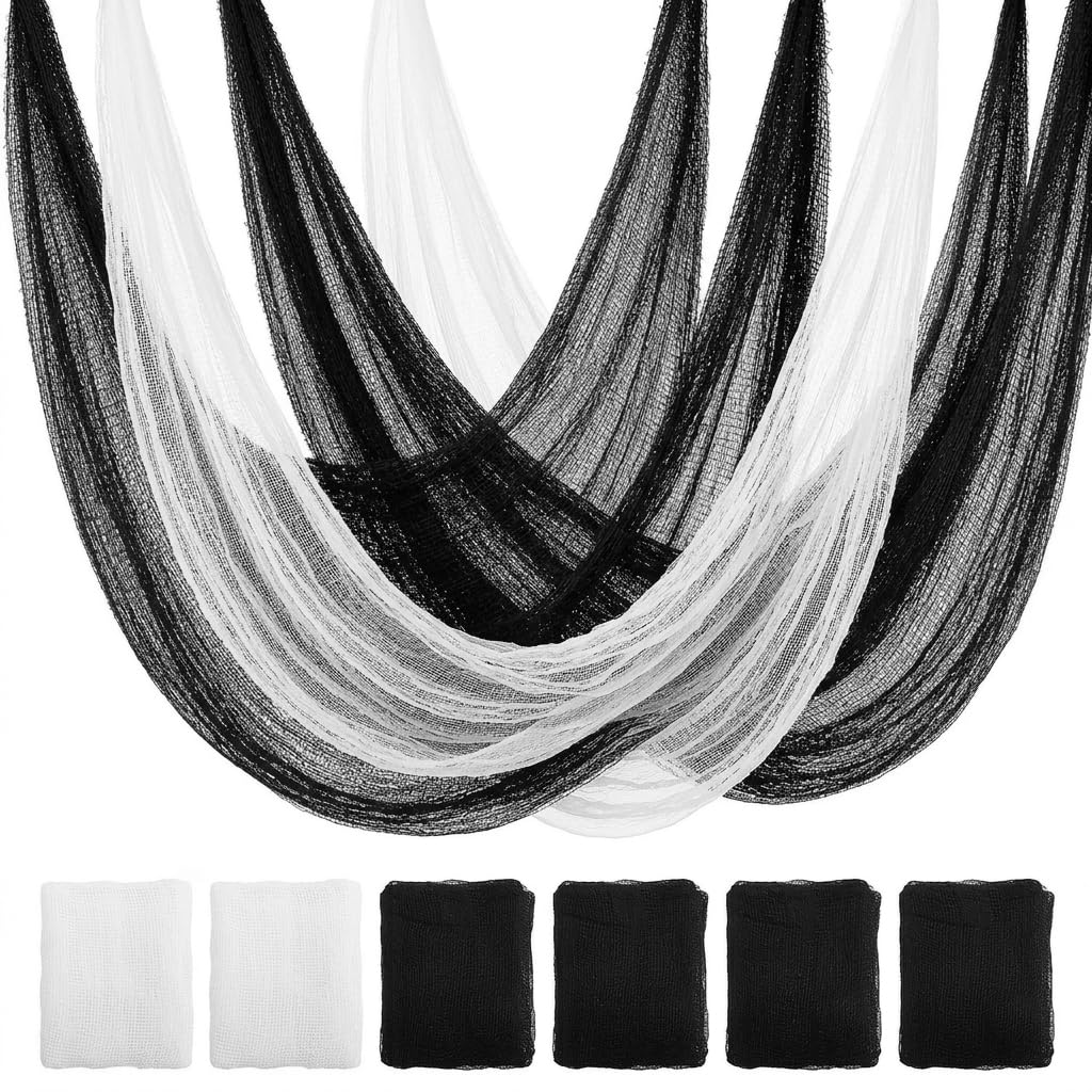 Land Guard 6Pcs Halloween Gauze Cloth, Creepy Cloth, 30×72 Inch Creepy Fabric Ha