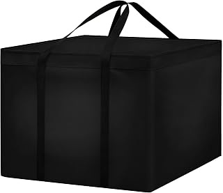 Dokon Outdoor Garden Furniture Cushion Storage Bag, Christmas Tree Storage | Heavy Duty Oxford, Waterproof Nano Coating, Durable Handles, Load Capacity > 60kg, 2-Way Full Zipper, 80x80x60cm, Black