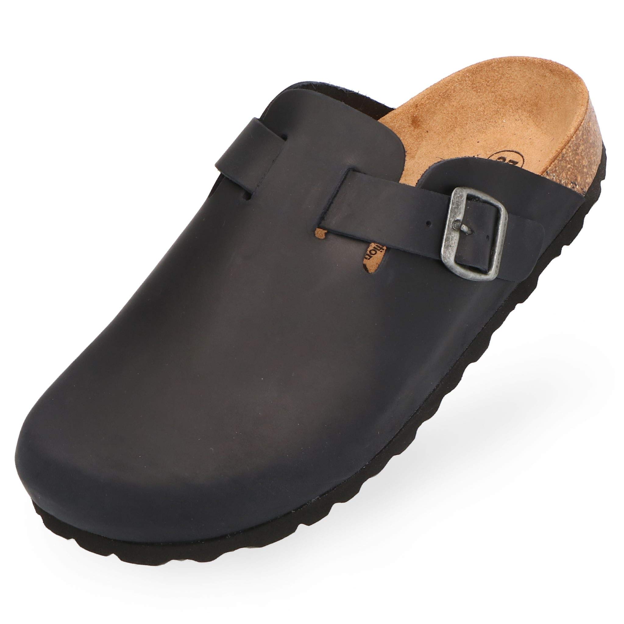 BOnova Wesel Leather Slippers in 4 Colours and Sizes 35 to 50 Genuine Leather (N