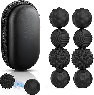 8 Pieces Fidget Toys Stress Balls, Magnetic Balls for Hand Massage Balls, Magnetic Decompression Ball for Fingertip Massage Stress Relieve Stress (Black)