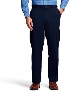 Izod Men's Performance Stretch Classic Fit Flat Front Chino Pant Casual Pants