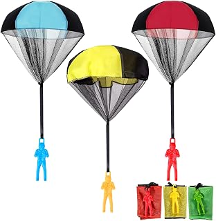 Muhotgs Stocking Stuffers for Kids Birthday Parachute Outdoor Toys | Easy-Throw Outdoor Parachute Toy for Kids 3-12, Floats Slowly, Durable & Safe, for Backyard, Parties & Easter Basket Stuffers