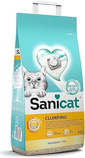Sanicat - Unscented Clumping Cat Litter | Made of minerals with guaranteed odour control | Absorbs moisture and facilitates cleaning | 10 L capacity