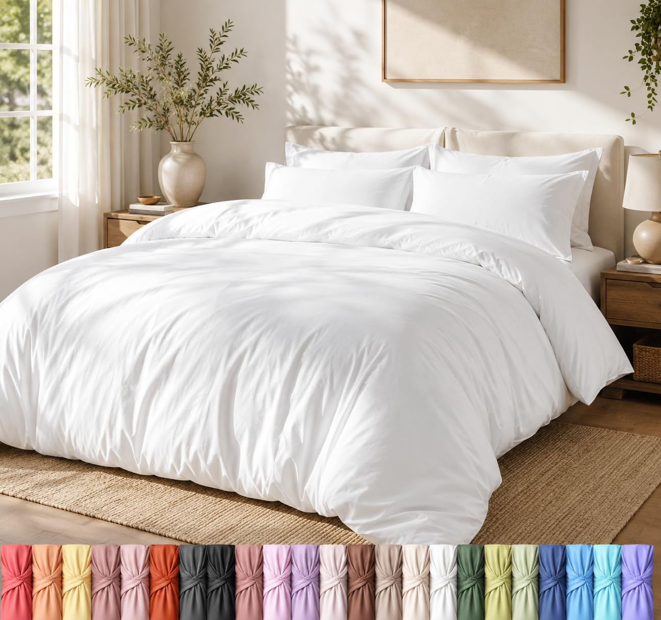 Utopia Bedding Duvet Cover Set with Pillowcases - 3 Pieces Bedding Duvet Cover w
