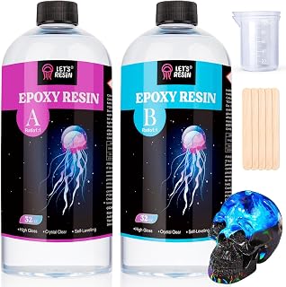 LET'S RESIN 1/2 Gallon Epoxy Resin,Crystal Clear Resin Epoxy Kit for Crafts | Bubble Free Casting Resin, 2 Part Resin and Hardener for DIY Art, Jewelry Making, Coasters, for Beginners & Pros