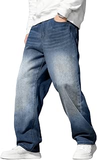 JMIERR Mens Baggy Jeans Wide Leg Y2K Loose Fit Denim Pants