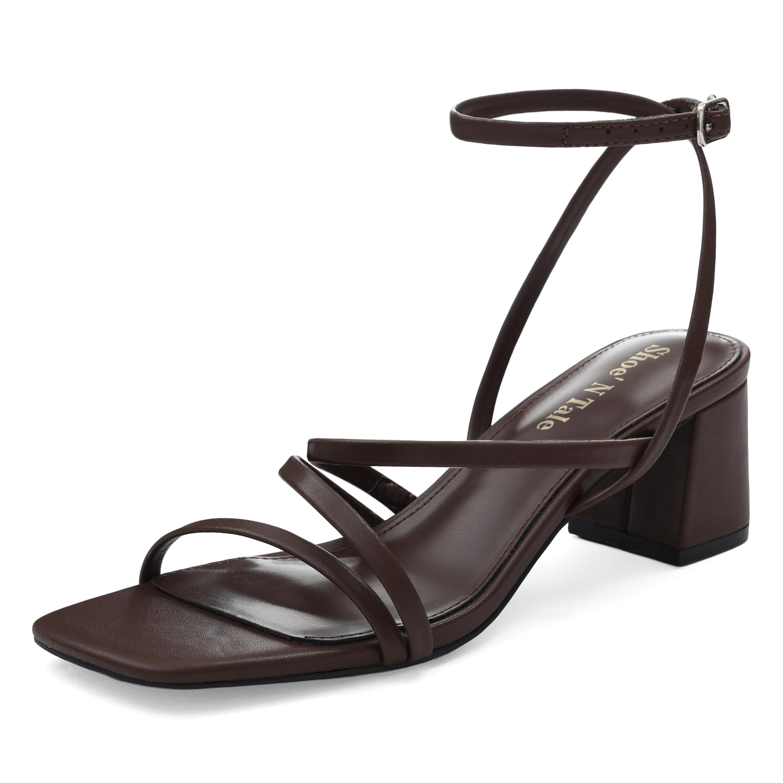 Shoe'N Tale Strappy Block Heel Sandals Women's Ankle Strap