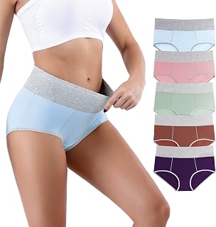 Honzadar, Women High Waist Underwear, Tummy Control Briefs, Postpartum Panties, Full Coverage (Normal and Plus Size)
