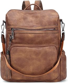 CLUCI Backpack Purse for Women Leather Fashion Designer Travel Ladies Shoulder Bags with Wristlet
