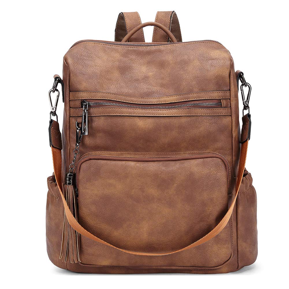 CLUCI Backpack Purse for Women Leather Fashion Designer Travel Ladies Shoulder B