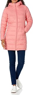 Amazon Essentials Mujer Chaqueta Acolchada con Capucha, Ligera e Impermeable (Disponible en Tallas Grandes)
