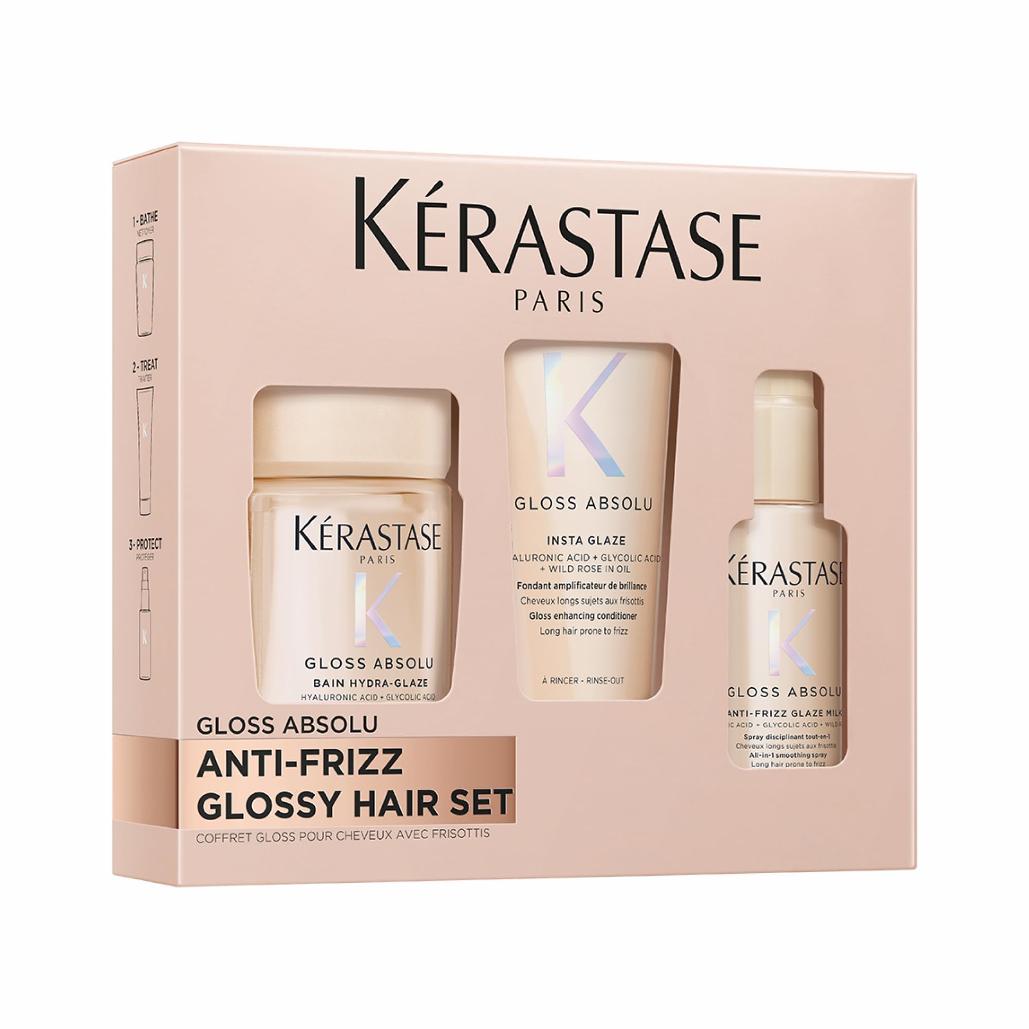 Kerastase Gloss Absolu Trial Kit – For Anti-Frizz & High Shine | Shampoo, condit