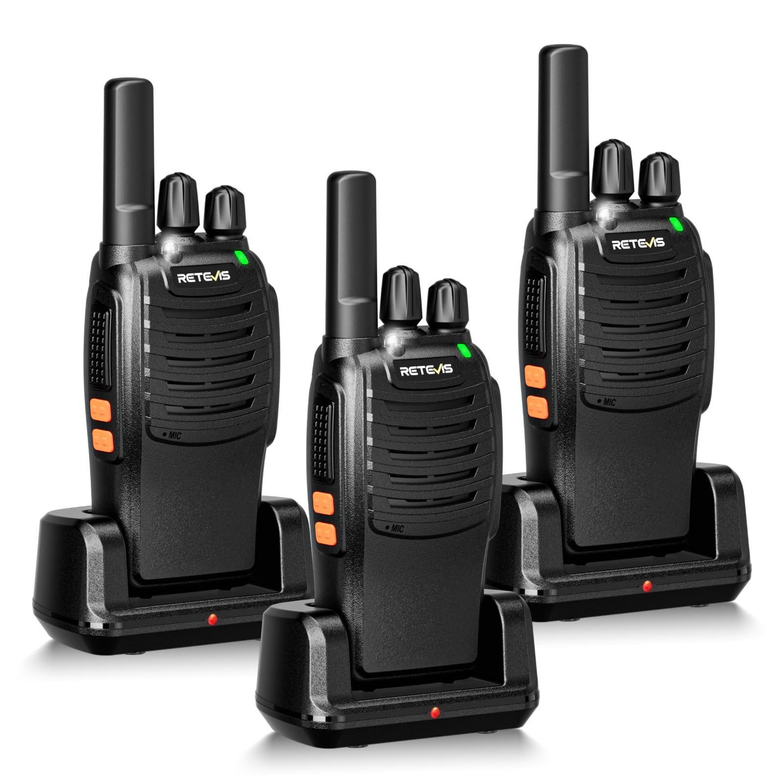 Retevis H777 Walkie Talkies Long Range, Rechargeable Two Way Radio(3 Pack) | for