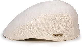 Sterkowski Model Gecko | 100% Linen Flat Cap for Men and Women | Breathable Summer Ivy League Cap Without Lining