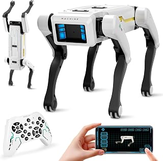 Dingdongwu Smart Robot Dog - Interactive STEM Pet with Voice Control, 30+ Actions & APP Programming, Durable Design for Kids Age 6+ (Compatible with iOS/Android)