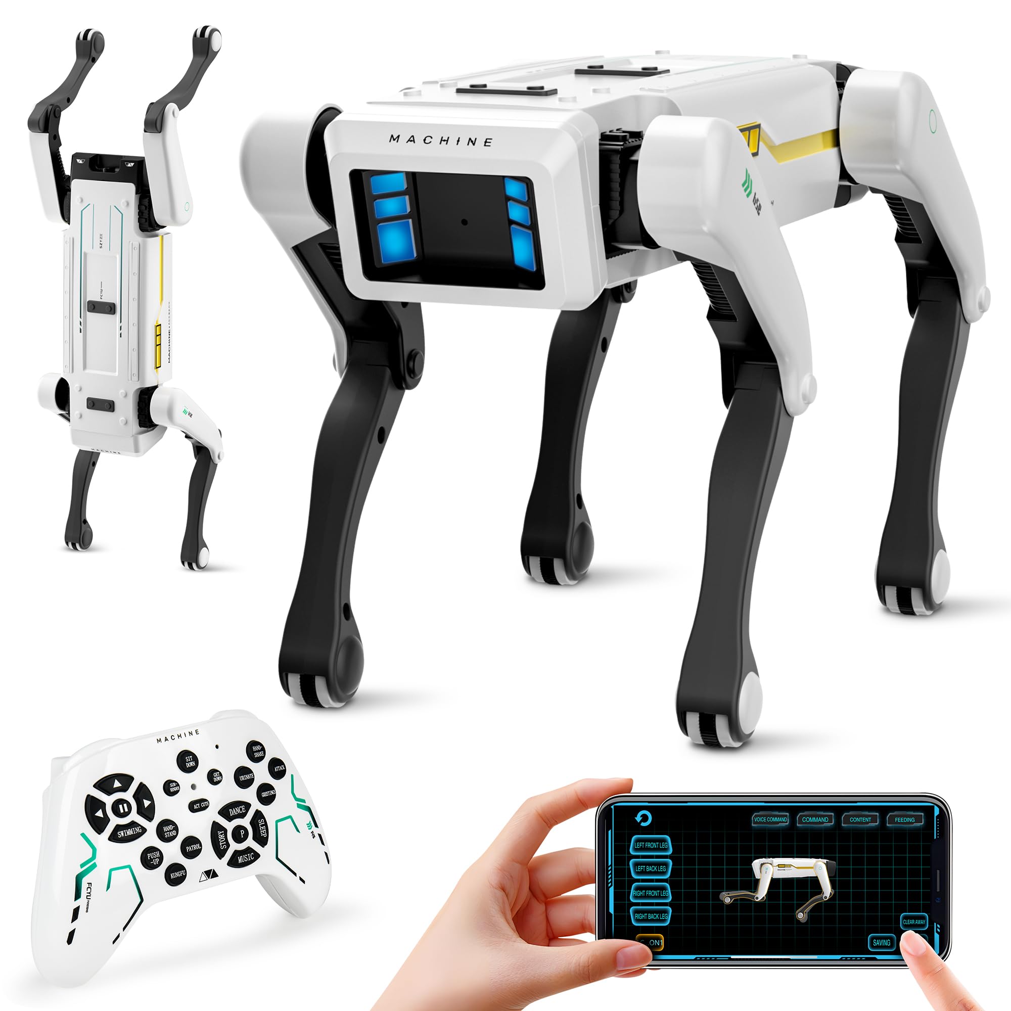 Dingdongwu Smart Robot Dog - Interactive STEM Pet with Voice Control, 30+ Action