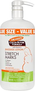 Palmer's Stretch Marks Body Lotion for Pregnancy & Weight Changes (33.8 Oz) | Pregnancy Skin Care, Helps Soften, Plumps Skin, Belly Cream with Collagen, Elastin, Argan OIl and Shea Butter, 48hr Moisture