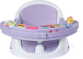 Infantino Music &amp; Lights 3-in-1 Discovery Seat &amp; Booster, Lavender | 3-in-1 discovery seat. Grows from playtime to mealtime for little ones. From 4 months to 4 years, Up to 33 lbs