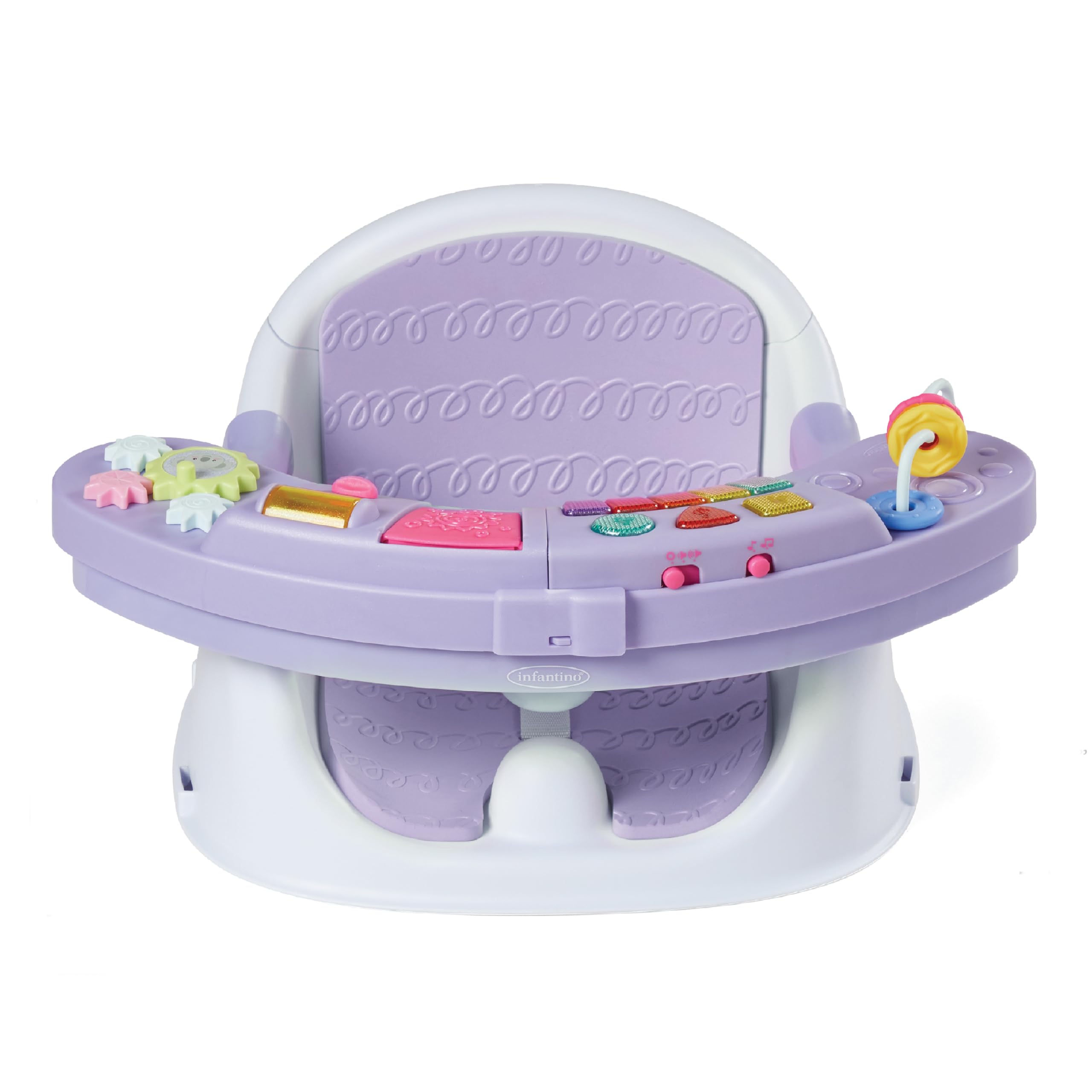 Infantino Music &amp; Lights 3-in-1 Discovery Seat &amp; Booster, Lavender | 3-i