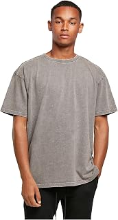 Build Your Brand Men's Acid Washed Heavy Oversized Tee T-Shirt (Pack of 1)