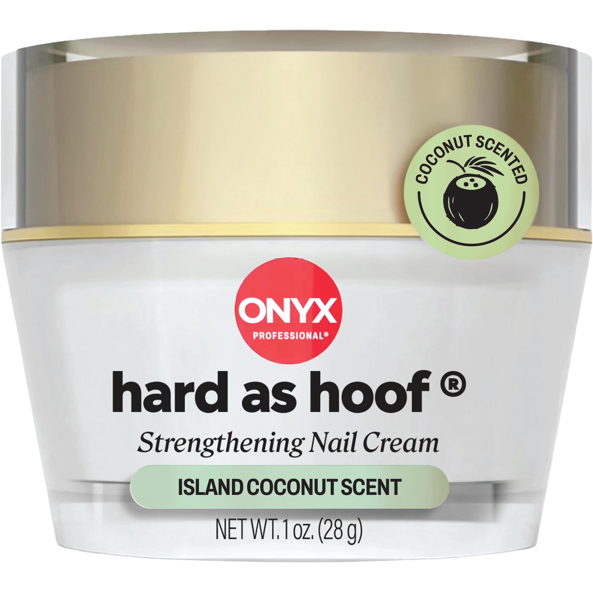 Onyx Professional Hard as Hoof Nail Strengthening Cream, Island Coconut 1oz | Ma