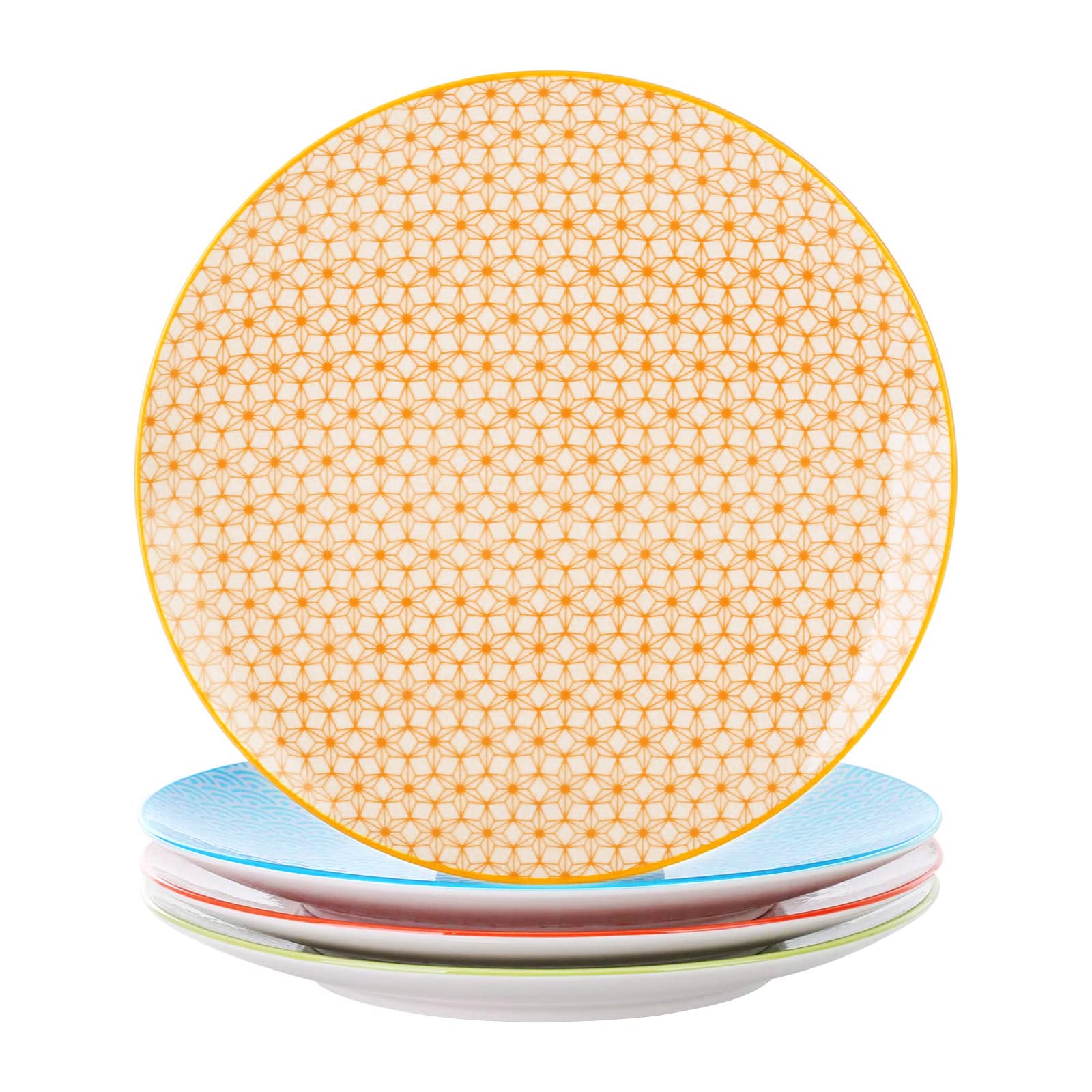 vancasso Natsuki Dessert Plate Porcelain Multi-Colour Patterned Japanese Style C
