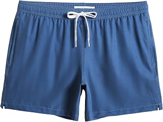 maamgic 2 in 1 Compression Lined Swimsuit with Zipper Men Swim Shorts Beach