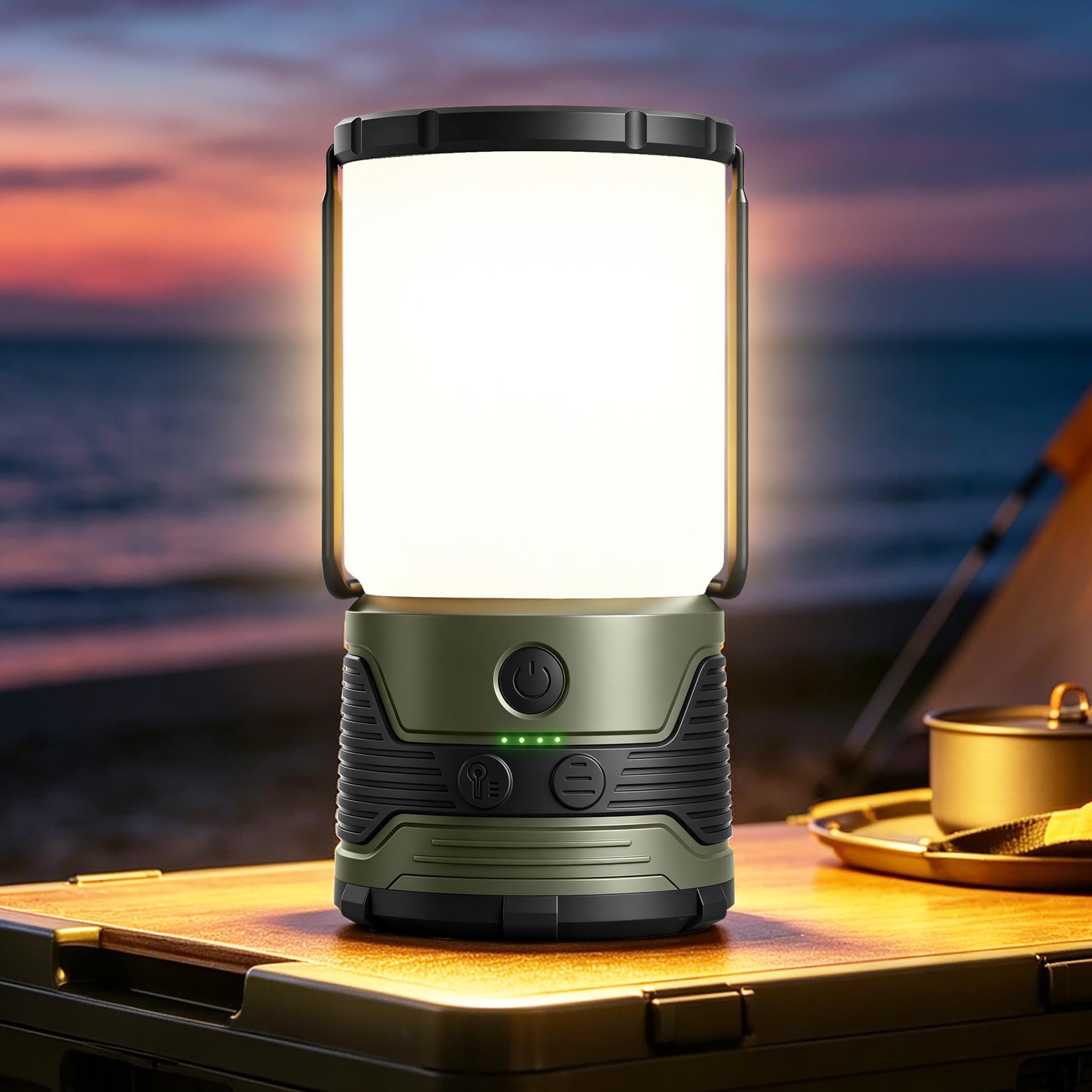 Glocusent 1200LM LED Camping Lantern Rechargeable, Lantern for Power Outage | 7 