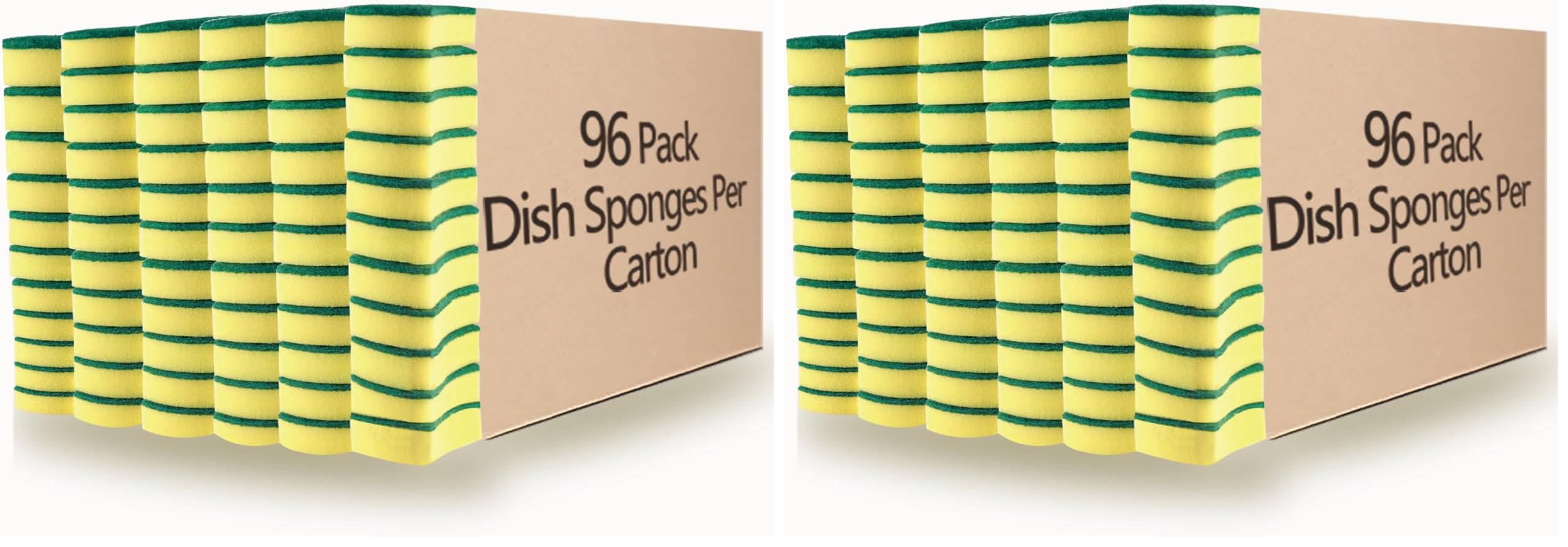 Kitchen Cleaning Sponges,192 Pack Eco Non-Scratch for Dish,Scrub Sponges