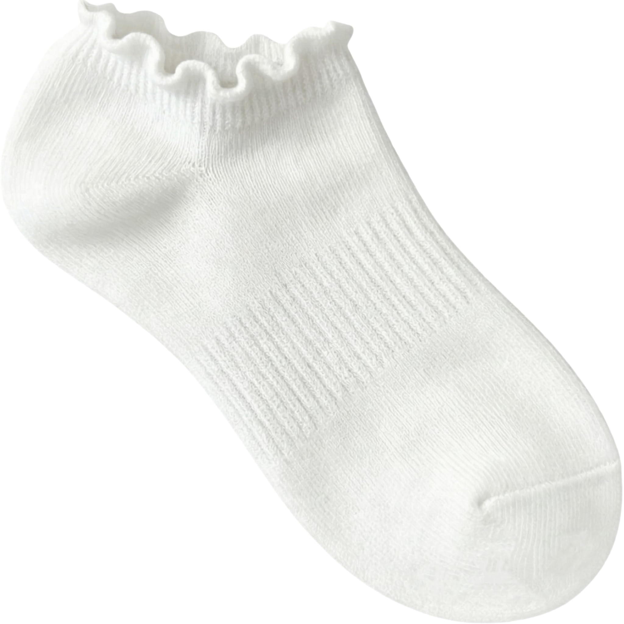 EUFANCE 6 Pairs No Show Socks for Women Ruffle Socks Cute Ankle Socks | Low Cut 