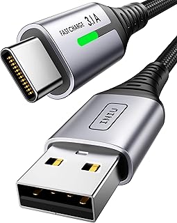 INIU USB C Charger Cable, [2m] USB A to USB C Charging Cable 3.1A | Nylon Braided, LED Indicator, Type C Data Transfer, Phone Charger Cable for iPhone 18 17 16 Pro, Samsung S26 S25, iPad 11 etc