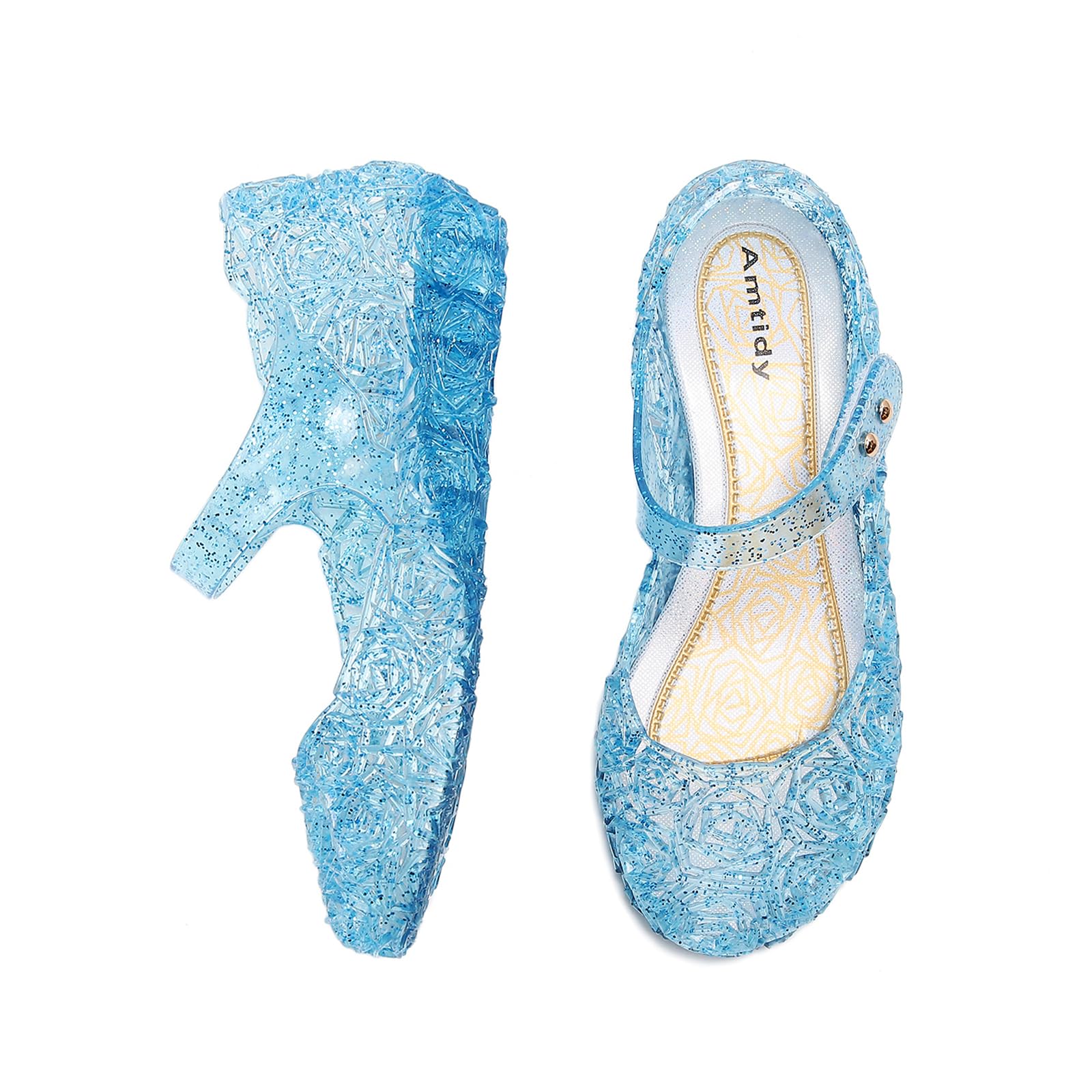 Amtidy Frozen Inspired Elsa Flats Mary Jane Dance Party Cosplay Shoes, Snow Quee