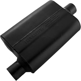 Flowmaster 40 Series Chambered Muffler – 2.50" Offset In / 2.50" Center Out | Original 40 Series, aggressive sound, 16-gauge aluminized steel, for muscle cars, street rods, trucks, and SUVs (42541)