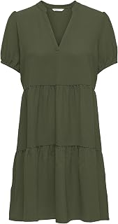 ONLY Onlnova Life S/S Thea Dress Solid Ptm Vestido de Verano Mujer (Pack de 1)