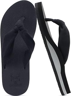 KuaiLu Flip-Flops, Women's Soft Fabric Sandals, Lightweight, Comfortable, Adjustable, Summer, Beach, Toe Separators