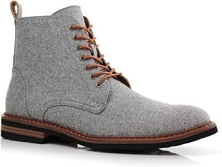 Polar Fox Men's Ankle Dress Boots | Lace-up Casual Fashion Boot Collection | Cap Toe & Plain Toe Styles |