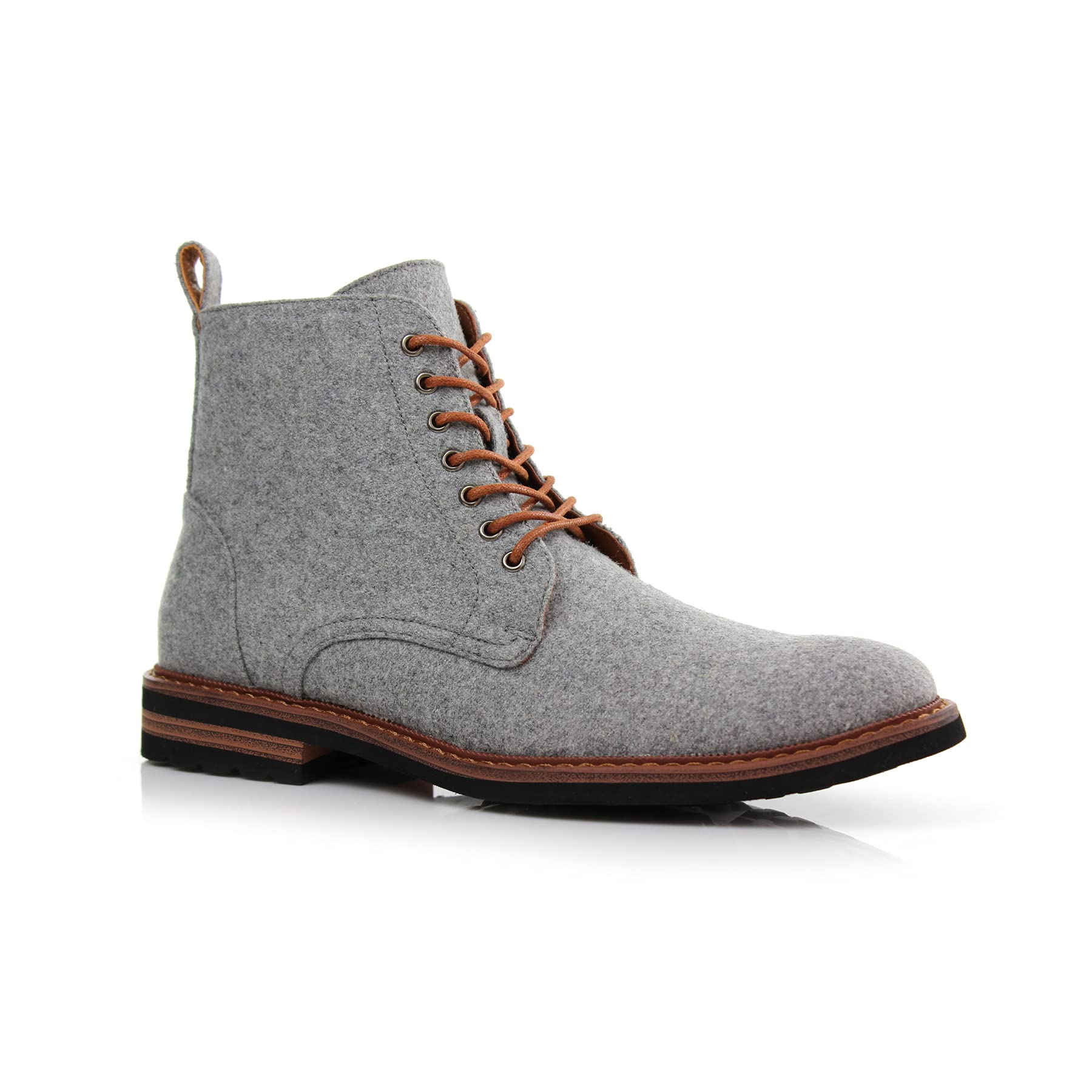 Polar Fox Men's Ankle Dress Boots | Lace-up Casual Fashion Boot Collection | Cap