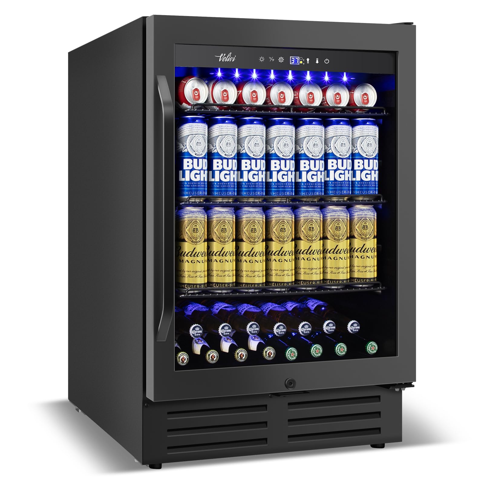 Velivi 24'' Beverage Refrigerator Under Counter Built-In and Drink Fridge | Cool