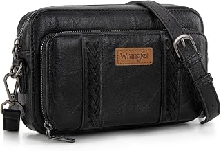 Wrangler(ラングラー) 斜めがけバッグ レディース ショルダーバッグ スモール マルチポケット クロスオーバーバッグ 調節可能なストラップ付き