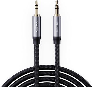 (4FT AUX3.5mm Audio Cable Nylon Braided Aux Cord Male to Male Stereo Hi-Fi Sound Auxiliary Audio Cable for Headphones Car Home Stereos Speakers Tablets iPhone iPad iPod Echo More (10FT)