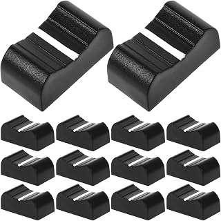 20Pcs Black Plastic Fader Knobs for Mixer Slider, Potentiometer