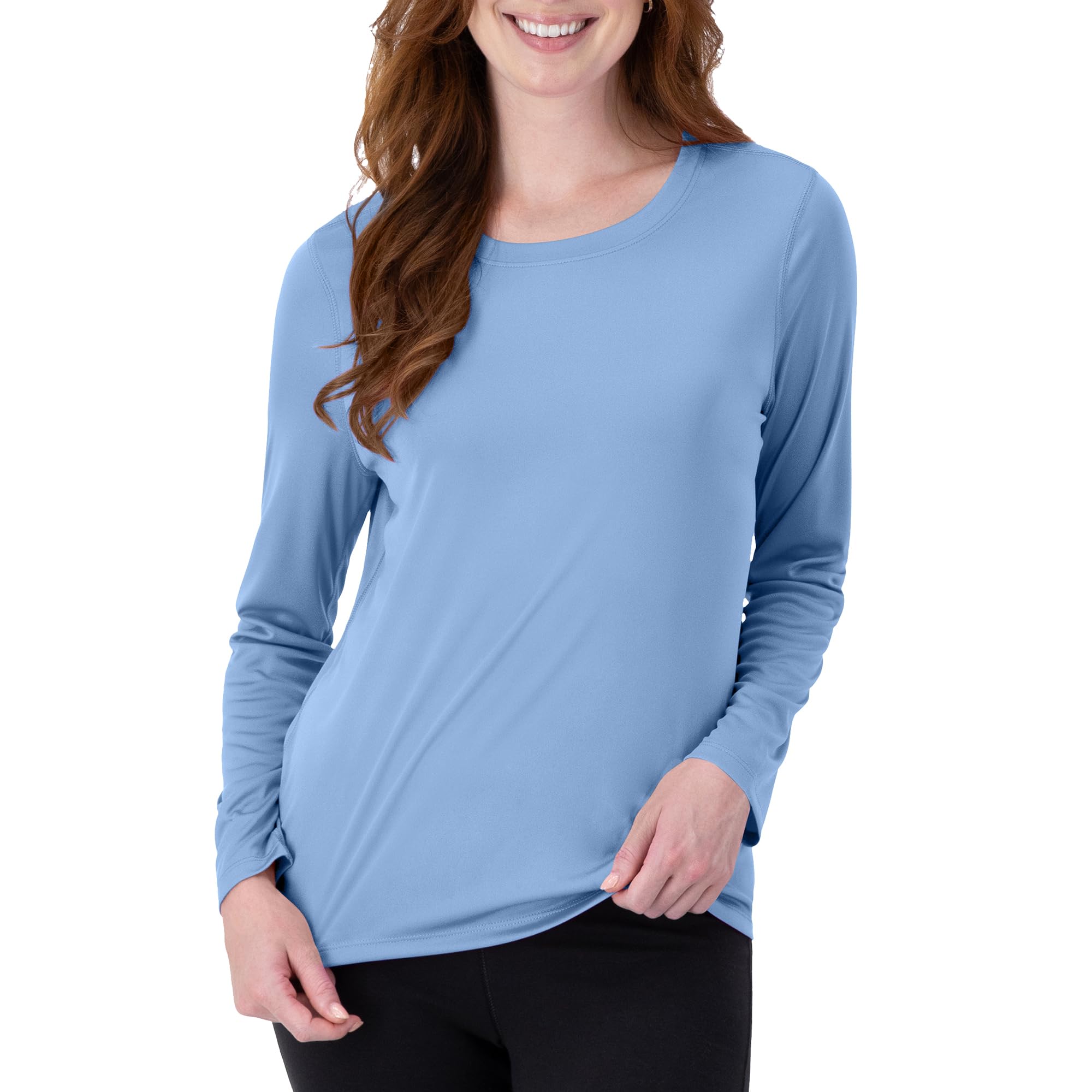 Hanes Women's Sport Cool Dri Long Sleeve Crewneck T-Shirt, Moisture-Wicking Perf
