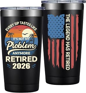 Grifarny Retirement Gifts for Men 2026 - The Legend Has Retired Cup 20 oz