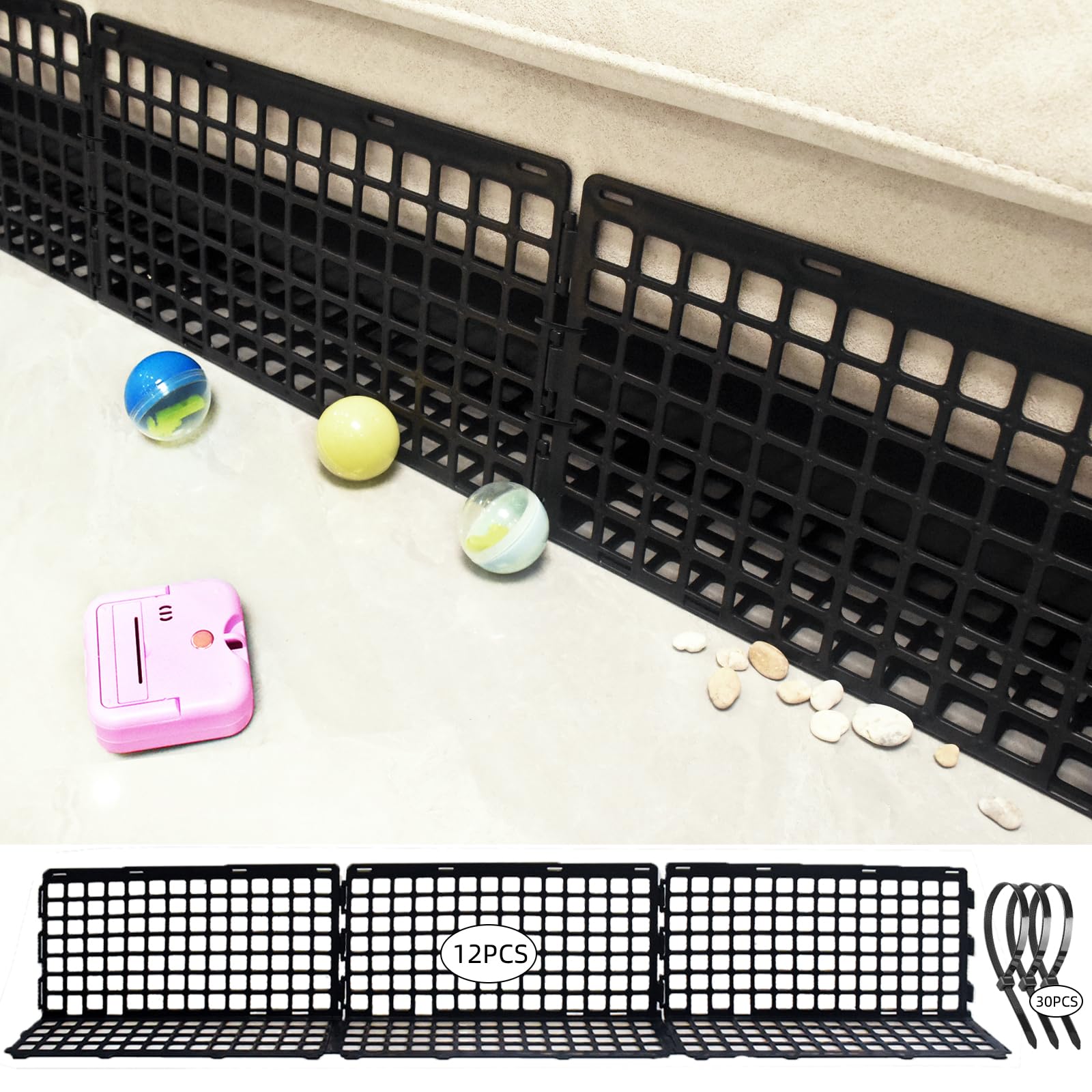 12 Pcs Under Couch Blocker for Bed Adjustable Furniture Plastic | Under Bed Bloc