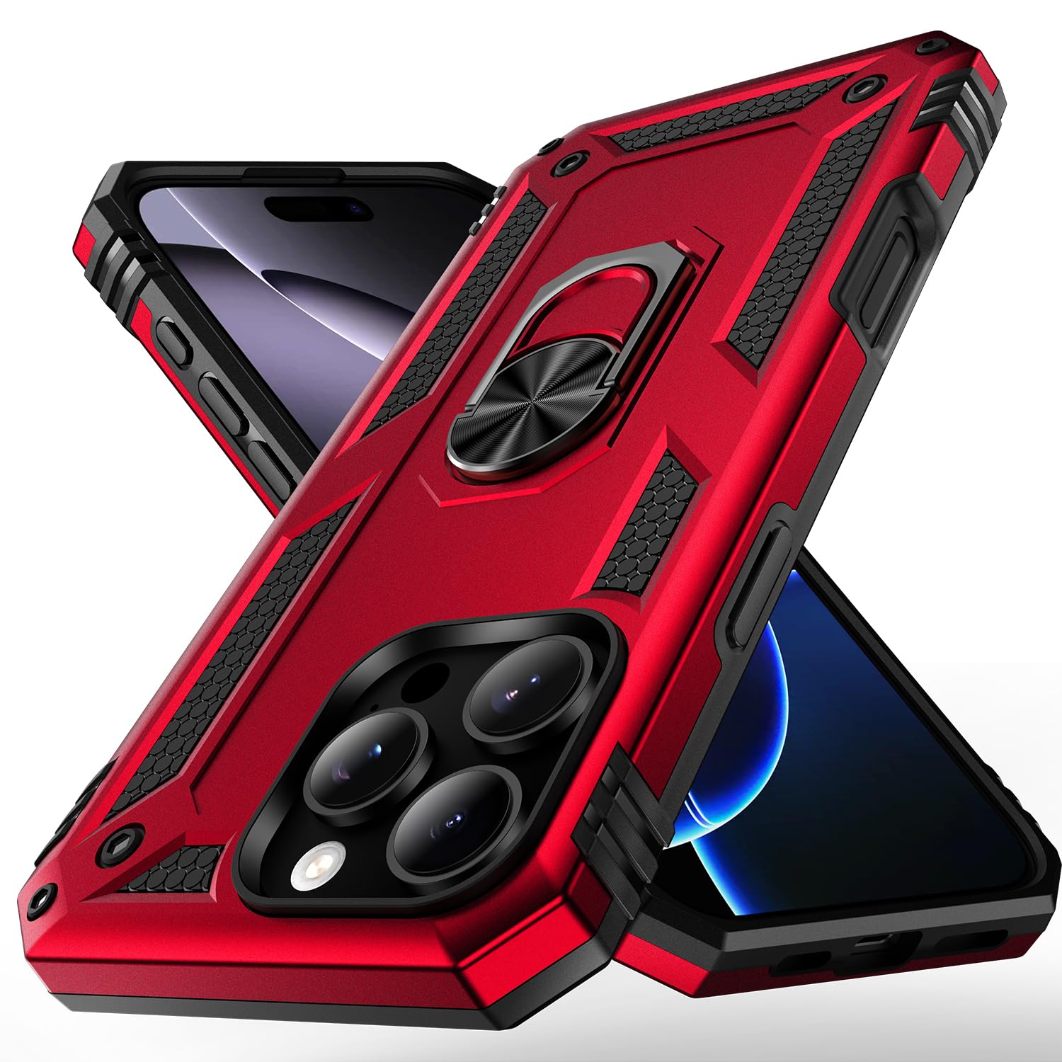 Korecase for iPhone 16 Pro Max Case with Kickstand,Military-Grade Protective Arm