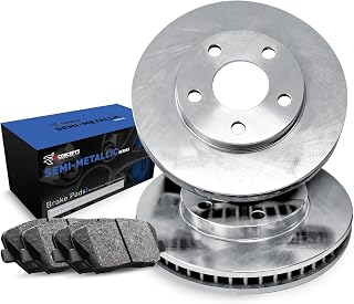 R1 Concepts Front Brake Kit Fits 2013-2019 Nissan Sentra | Semi Met Brake Pads and Blank eLINE Brake Rotors| 11.0" Front